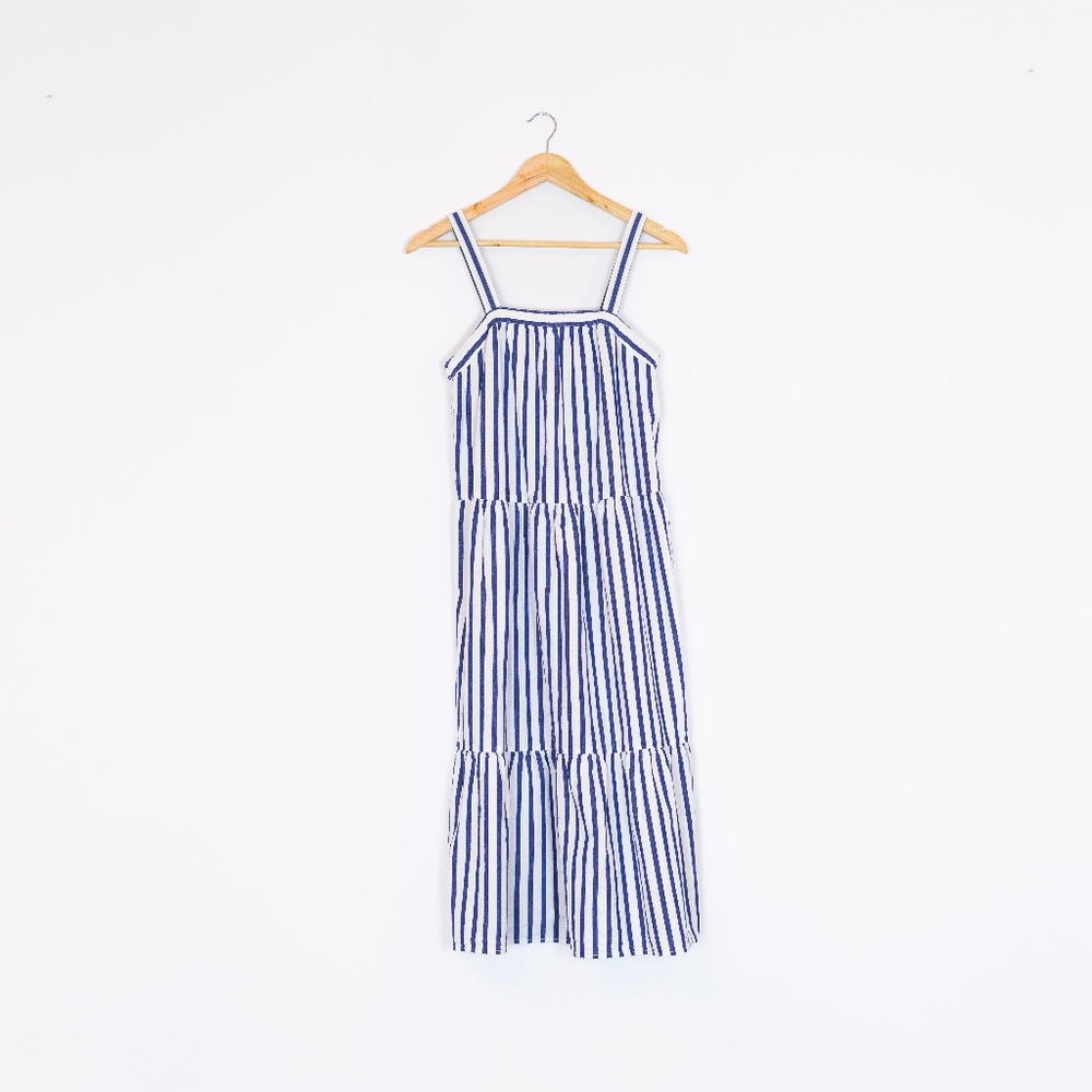 XS Blue and White Striped Dress